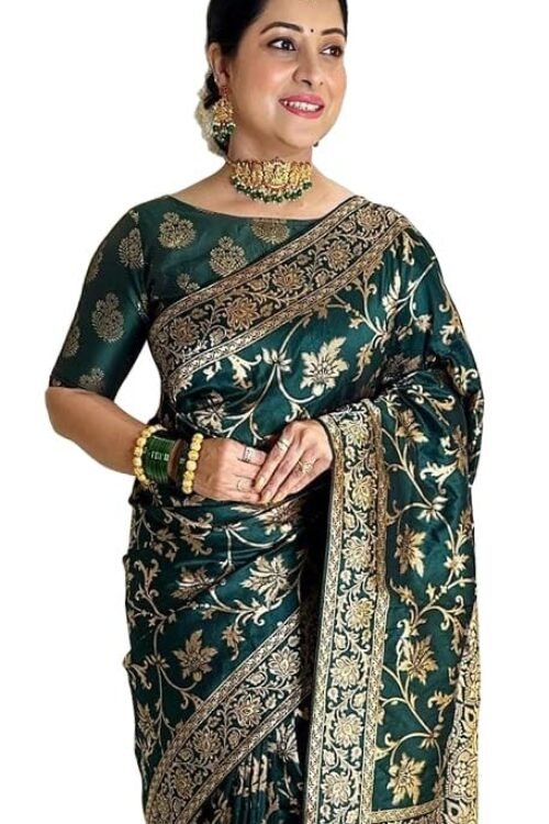 Sugathari Women’s Pure Kanjivaram Silk Saree Banarasi Silk Saree