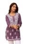 Rayon Chikankari Straight Short Kurta