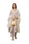 Women's Solid Regular Embroidered Kurta Pant Set with Organza Dupatta