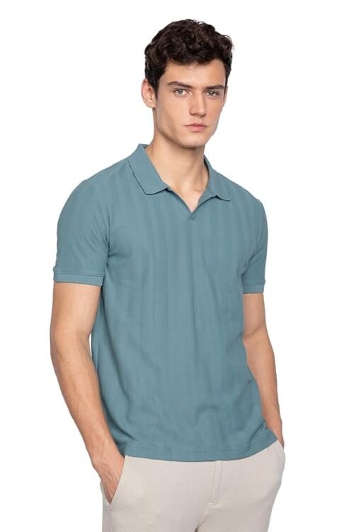Premium Cotton, Herringbone Texture, Johnny Collar