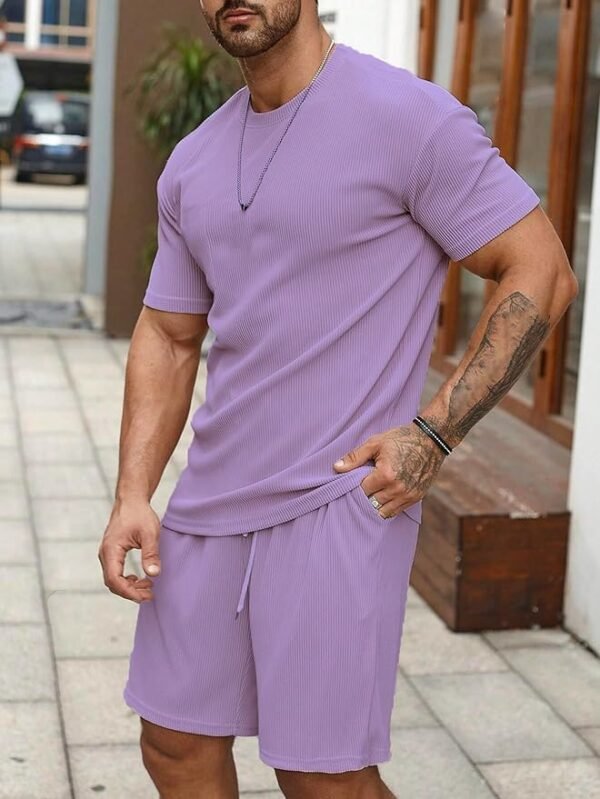 Men Cotton Pajama Set|| T-Shirt And Shorts Set For Men||Night Wear For Men||Night Suit For - Image 4