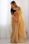 Women's Shimmer Net Saree | Sequence Embroidery Saree With Unstitched Blouse Piece3