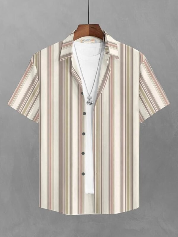 Trendy Regular Fit Printed Causal Shirt for Men - Image 3