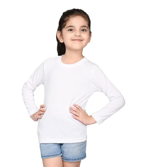 Girl's Solid Regular Fit T-Shirt