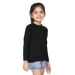 Girl's Solid Regular Fit T-Shirt