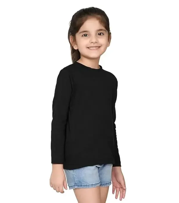 Girl's Solid Regular Fit T-Shirt