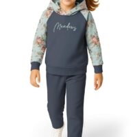 Trendy Co-ords With Hoodie Sweatshirt and Trackpant Clothing Set for Girls.
