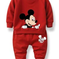 Mickey cotton Kids Coords matching Tshirt and pant set with character print (Pack of 1)