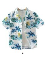 Boy's Kids Regular Fit Short Half Sleeve Shirt Lightweight and Comfortable Cotton Boys Casual Shirts