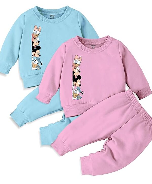 Kids Cotton Co-ords Full Sleeve Sweatshirt and Pant Set with Character Print