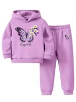 Trendy Co-Ord Set with Hoodie Sweatshirt & Pant for Girls | Winter Cord Set for Kids | Girls Casual Wear Clothing Set