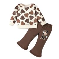 Kids Outfit Set Boys Girls | Astronaut Print Sweatshirt with Pants | Casual Cotton Winter Wear Sweatshirt Pant set
