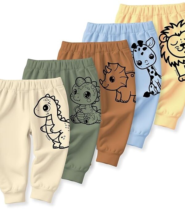 Cotton Pajama Pants with All Over Print for Boys and Girls (Multicolor Designs)(Pack of 5)