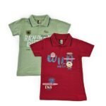 Infant/Toddler/Kids Half Sleeve Regular FIT Cotton Collar Neck T-Shirt Soft & Stylish Outfit for Boys