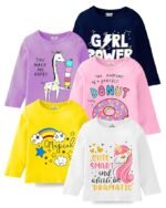 Girls Full Sleeves Cotton T-Shirt