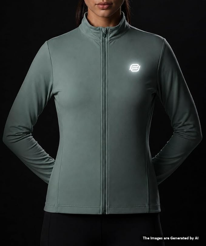 Women's Jacket | Slim Fit | Thumb Hole Open Sleeve | With zipper | Perfect for workout - Image 2