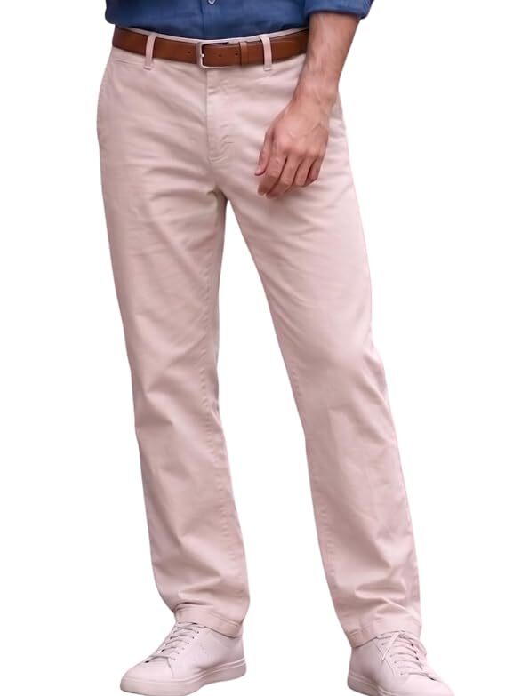 Men's Slim Fit Slant Pocket Made of Stretch Fabric Solid Casual Trouser
