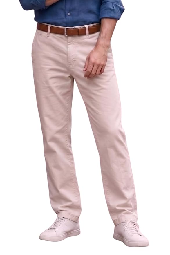 Men's Slim Fit Slant Pocket Made of Stretch Fabric Solid Casual Trouser