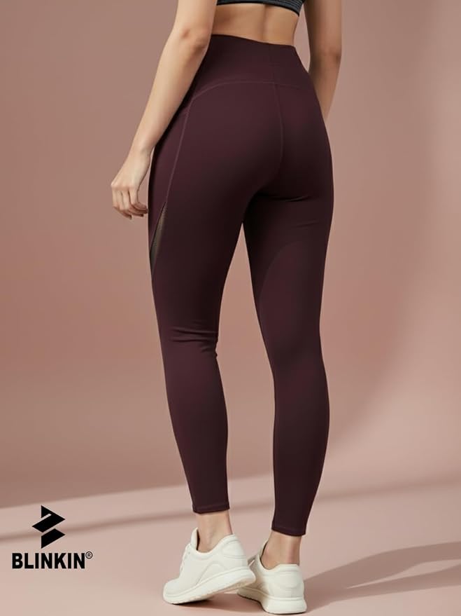 Stretchable Gym Pants for Women Workout : The Ultimate Yoga Pants | Workout Lowers | Gym Track Pants for Woman with Mesh Insert & Side Pockets - Image 4