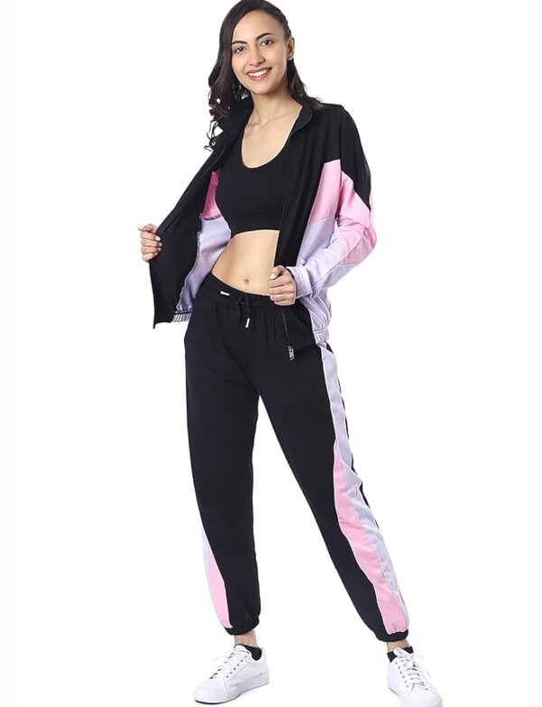 Sports Zipper Running Summer Track Suit | Gym Wear For Women Set | Track Suit For Women | Yoga | Trekking | Gym Tshirt and Pants | Summer Jacket | Tracksuit
