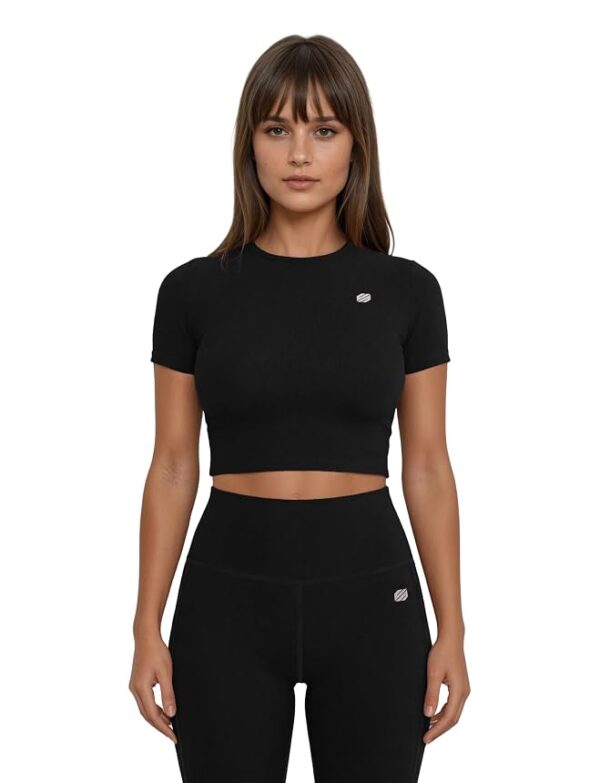 Women's Short Sleeve Gym Crop Top
