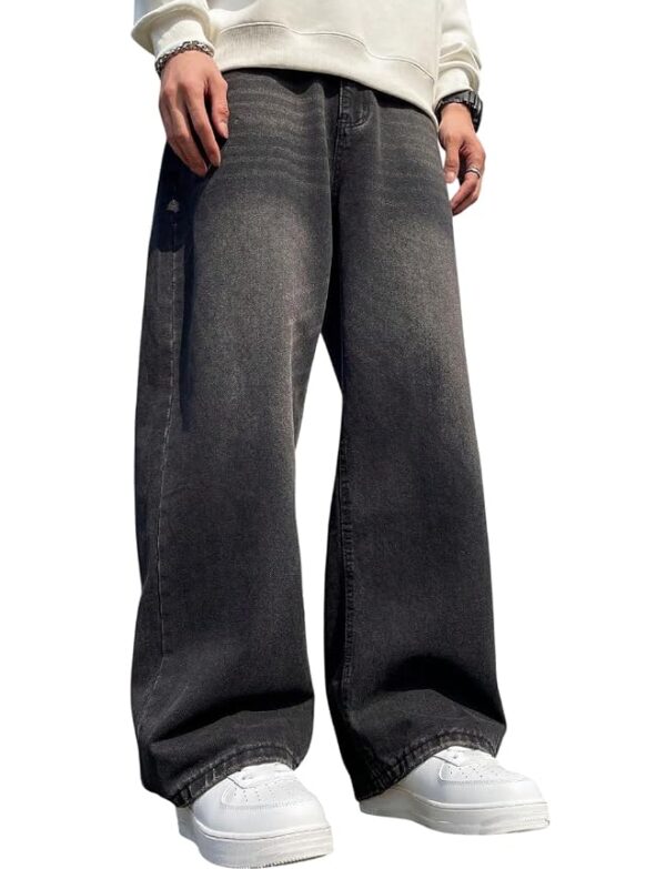 Baggy Fit Jean's for Man || Loose Fit High Rise Denim || Stretchable Casual Wear Jean,s || Dance Rap Rapping Style Pant for Men || Denim Cotton Jeans