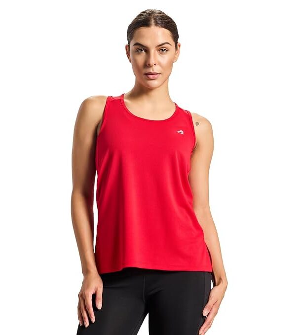 Polyster Gym Tank Tops for Women Sleeveless Workout Vest for Women & Girls | Lightweight Activewear for Running, Sports & Gym, Polyester, Regular Fit