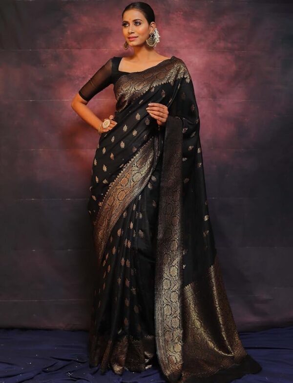 Women's Banarasi Saree Pure Kanjivaram Silk Saree Soft new ladies 2025 Design Wear Pattu Sarees Latest Sadi Party Sari collections With Blouse Piece