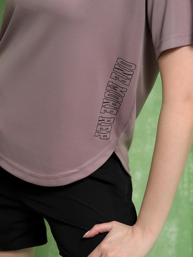 Women Apple Cut Gym T Shirt Breathable Workout Tee Slim Fit Activewear Top Sports Training Yoga T Shirt Women - Image 3