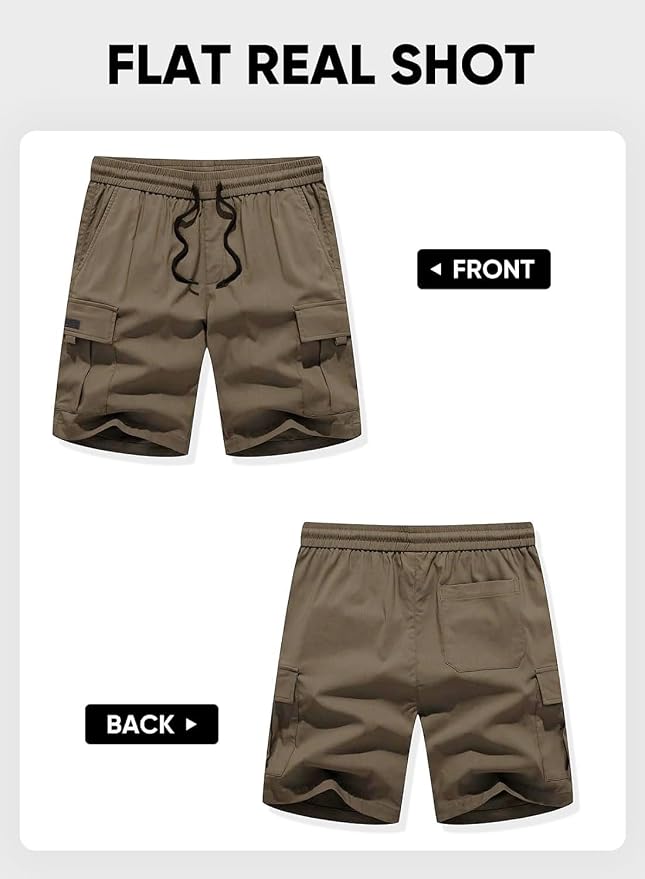 Men’s Cotton Blend Multi Color Cargo Shorts | Regular Fit | Casual Utility Shorts - Image 4