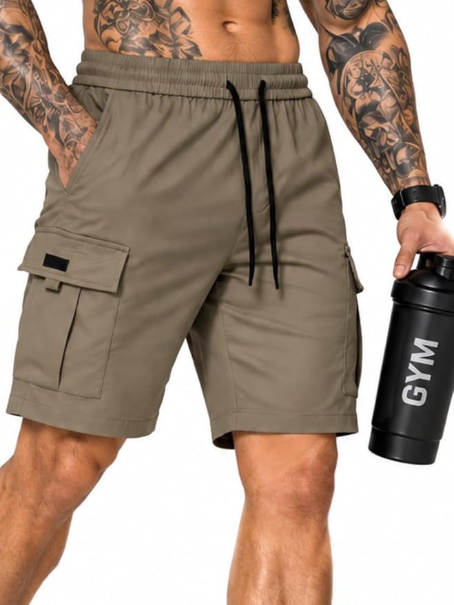 Men’s Cotton Blend Multi Color Cargo Shorts | Regular Fit | Casual Utility Shorts