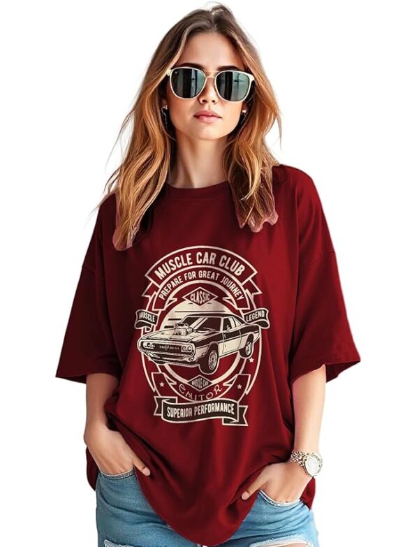 Oversized T-Shirt for Womens || Graphic Front Printed Loose fit Womens Tshirt