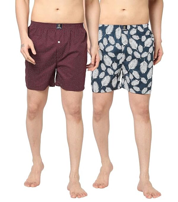 Urban Scottish Ultra-Comfortable Men's Boxer Pants (Pack of 1), 100% Cotton With Stylish Print, Soft & Stretchy Elastic Waist Band, Dynamic Movement & Hardwearing Stitching, Breathable Gentle Snug Fit